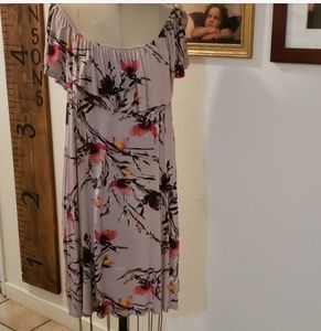 Womens Kaileigh midi floral off shoulder dress XL